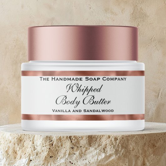 Cosmetics Body Butter Copper and White Jar 