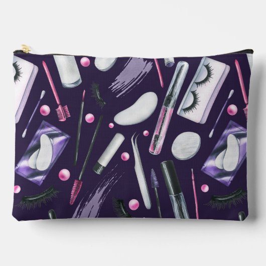  Cosmetics Watercolor Pattern Zubehörtasche (Vorderseite)