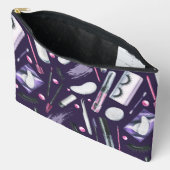 Cosmetics Watercolor Pattern Zubehörtasche (Offen)