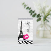 Cosmetologe Business Card Paris Eiffelturm Visitenkarte (Stehend Vorderseite)