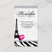 Cosmetologe Business Card Paris Eiffelturm Visitenkarte (Rückseite)