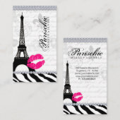 Cosmetologe Business Card Paris Eiffelturm Visitenkarte (Vorne/Hinten)