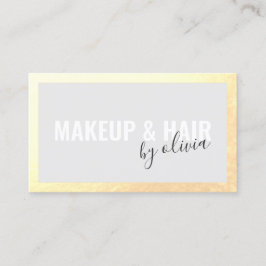 Cosmetologin Imitate Gold Foil Frame Business Card Visitenkarte