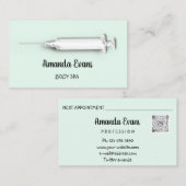 Cosmetologin Spritze Botox Injektion Silver Ombre Terminkarte (Vorne/Hinten)