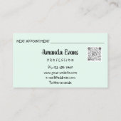 Cosmetologin Spritze Botox Injektion Silver Ombre Terminkarte (Rückseite)