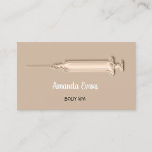 Cosmetologin Spritze Botox Injektionen Rose WELLNE Terminkarte