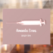 Cosmetologin Spritze Botox Injektionen WELLNESS-CE Fensteraufkleber (Blatt 2)