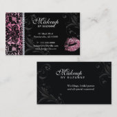 Cosmetologist-Geschäfts-Karten-BlumenGlitzer-Rosa Visitenkarte (Vorne/Hinten)