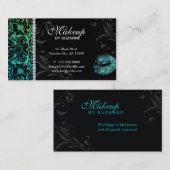 Cosmetologist-Geschäfts-Karten-BlumenGlitzer Visitenkarte (Vorne/Hinten)