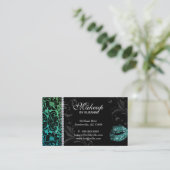 Cosmetologist-Geschäfts-Karten-BlumenGlitzer Visitenkarte (Stehend Vorderseite)