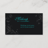 Cosmetologist-Geschäfts-Karten-BlumenGlitzer Visitenkarte (Rückseite)