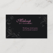 Cosmetologist-Geschäfts-Karten-Damast-Glitzer-Rosa Visitenkarte (Rückseite)