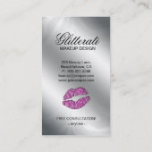 Cosmetologist-Geschäfts-Karten-GlitzerZebra PB Visitenkarte (Rückseite)