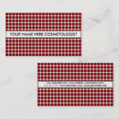 COSMETOLOGIST-ILLUSIONS-ROT VISITENKARTE (Vorne/Hinten)