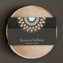 Cosmetology Beauty Salon Gold Black Makeup Artist