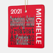 Cosmetology School Graduate Extraordinaire CUSTOM Keramikornament (Links)