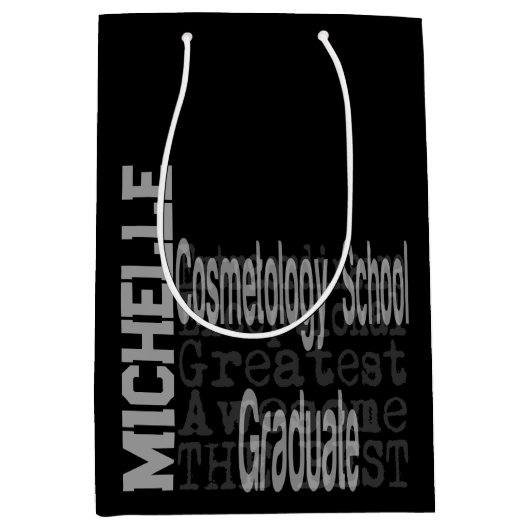 Cosmetology School Graduate Extraordinaire CUSTOM Mittlere Geschenktüte (Vorderseite)