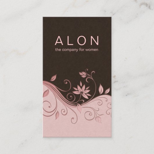 Cosmetology-Visitenkarte-elegantes Blumenrosa Visitenkarte (Vorderseite)