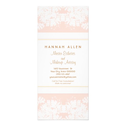 Cosmetology Wellness-Center and Salon White Blätte Werbekarte (Vorne)