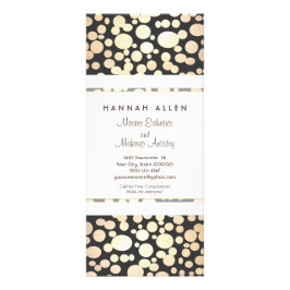 Cosmetology Wellness-Center Gold Circles Black Rac Werbekarte