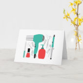 Cosmetology-Werkzeuge Karte (Gelbe Blume)