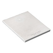 Cosmetology White Rosette Natural and Organic Spa Notizblock (angewinkelt)
