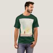 : "Cosmic Adventure: A Futuristic Cartoon Odyssey" T-Shirt (Vorne ganz)