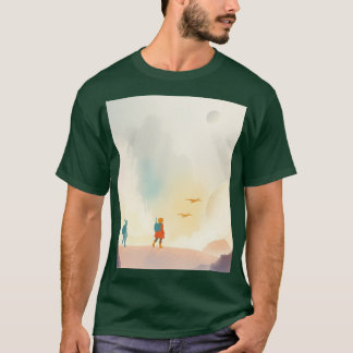 : "Cosmic Adventure: A Futuristic Cartoon Odyssey" T-Shirt