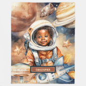 Cosmic Adventure Blanket Geschenk für junge Astron Fleecedecke (Vorderseite)
