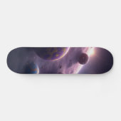 Cosmic Adventure: Space & Planet Skateboard Design (Horizontal)