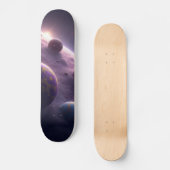Cosmic Adventure: Space & Planet Skateboard Design (Vorderseite)