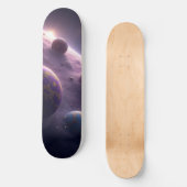 Cosmic Adventure: Space & Planet Skateboard Design (Vorderseite)