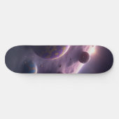 Cosmic Adventure: Space & Planet Skateboard Design (Horizontal)