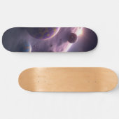Cosmic Adventure: Space & Planet Skateboard Design (Horizontal)