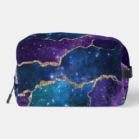 Cosmic Agate Rainbow Holographic Dopp Kit Waschbeutel (Rückseite)