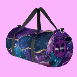 Cosmic Agate Rainbow Holographic Large Duffel Bag Duffle Bag