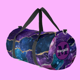 Cosmic Agate Rainbow Holographic Large Duffel Bag Duffle Bag