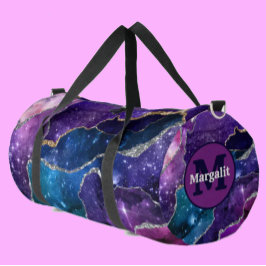 Cosmic Agate Rainbow Holographic Large Duffel Bag Duffle Bag