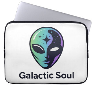 Cosmic Alien Logo with Space Aesthetic Laptopschutzhülle