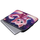 Cosmic Animal Pink Cat Felge Moderne Art Laptopschutzhülle (Vorne Knopf)
