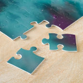 Cosmic Aqua Lila Perfect Moon Six Space ausgericht Puzzle (Seite)