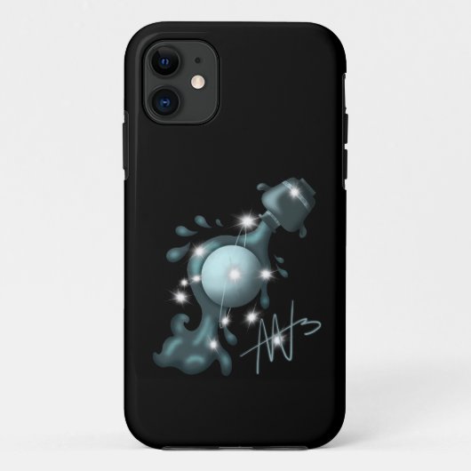 Cosmic Aquarius Uranus Zodiac Case-Mate iPhone Hülle (Rückseite)