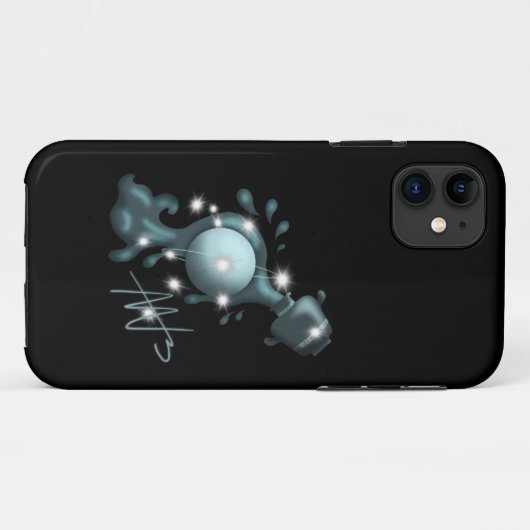 Cosmic Aquarius Uranus Zodiac Case-Mate iPhone Hülle (Rückseite (Horizontal))