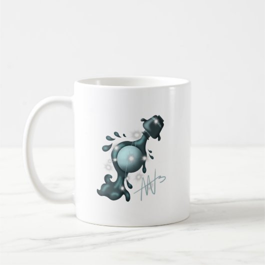 Cosmic Aquarius Uranus Zodiac Kaffeetasse (Links)