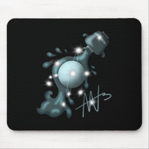 Cosmic Aquarius Uranus Zodiac Mousepad