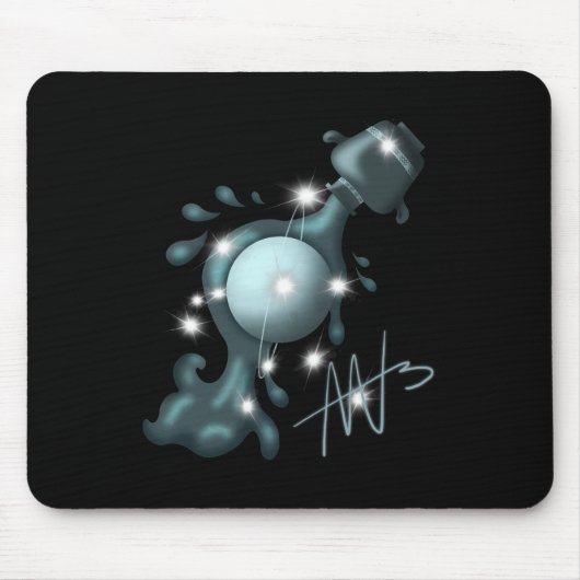 Cosmic Aquarius Uranus Zodiac Mousepad (Vorne)