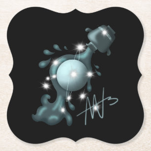 Cosmic Aquarius Uranus Zodiac Untersetzer