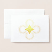 Cosmic Art Deco Star Gestell Blank Gold Foil Card