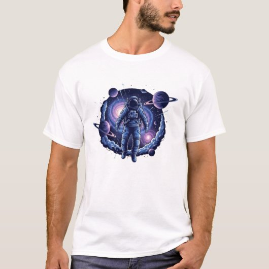 Cosmic Astronaut T-Shirt | Surreal Galaxy Space  (Vorderseite)