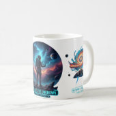 Cosmic Astronaut Unknown Space Explorer Deep Mug Kaffeetasse (VorderseiteRechts)